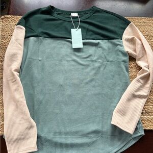 Colorblock Long Sleeve Top